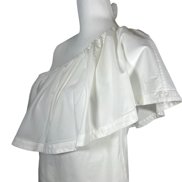 Trina Turk White Asymetrical Cotton Top Size XS - Picture 2 of 9